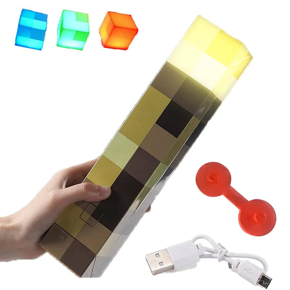 Brownstone Flashlight LED Night Light Bedroom Decorative Light Color Changing Bottle Weapon USB Charging with Buckle Kids Gift