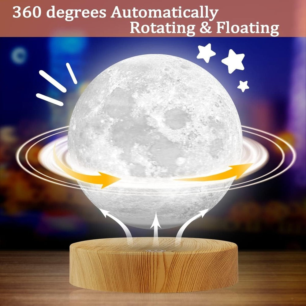 Levitating Moon Lamp 5.9 Inch 16 Colors Moon Lamp 3D Moon LED Light with Remote Control for Unique Gifts,Room Decor,Night Light,Office Desk Toys