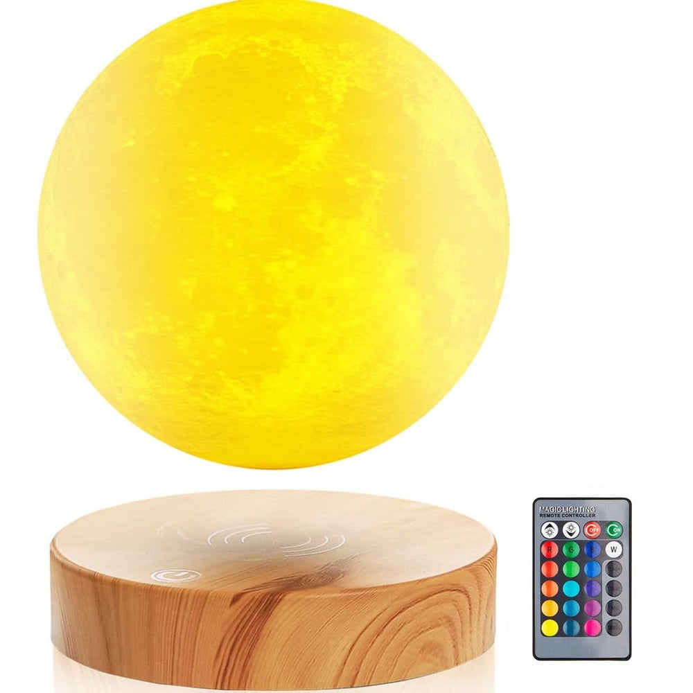 Levitating Moon Lamp 5.9 Inch 16 Colors Moon Lamp 3D Moon LED Light with Remote Control for Unique Gifts,Room Decor,Night Light,Office Desk Toys