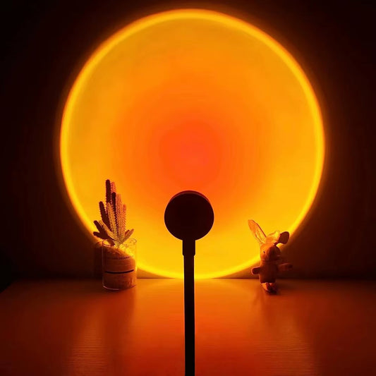 USB Sunset Light LED Rainbow Neon Night Lamp Sunset Projector Self Photography Light Wall Atmosphere Lighting for Bedroom Decor